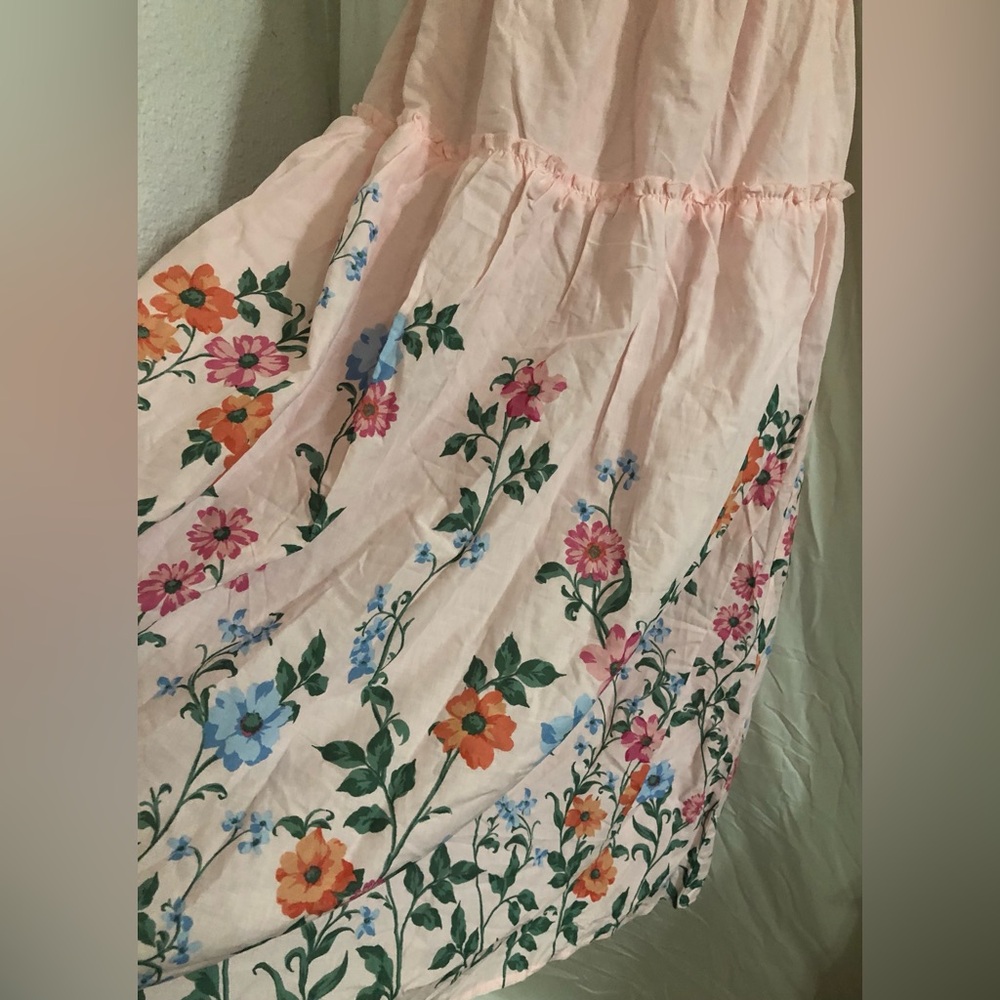 Trixxi floral hem smocked bodice bow strap garden dress size medium brand new - Picture 15 of 16